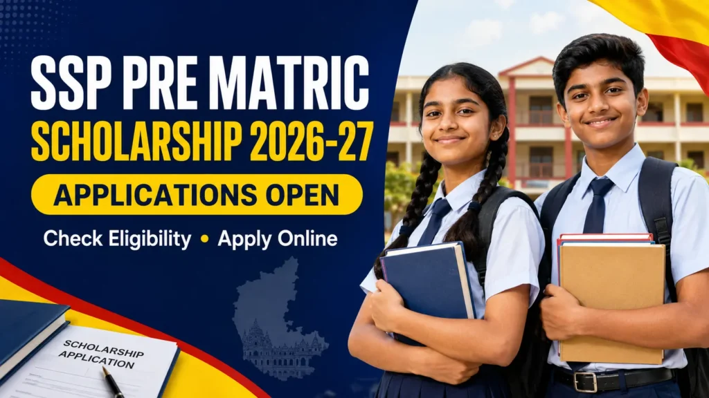 SSP Pre Matric Scholarship 2026-27