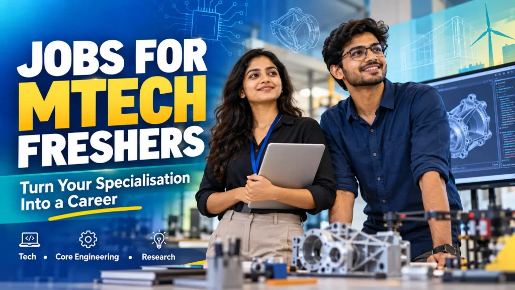 Jobs for MTech Freshers